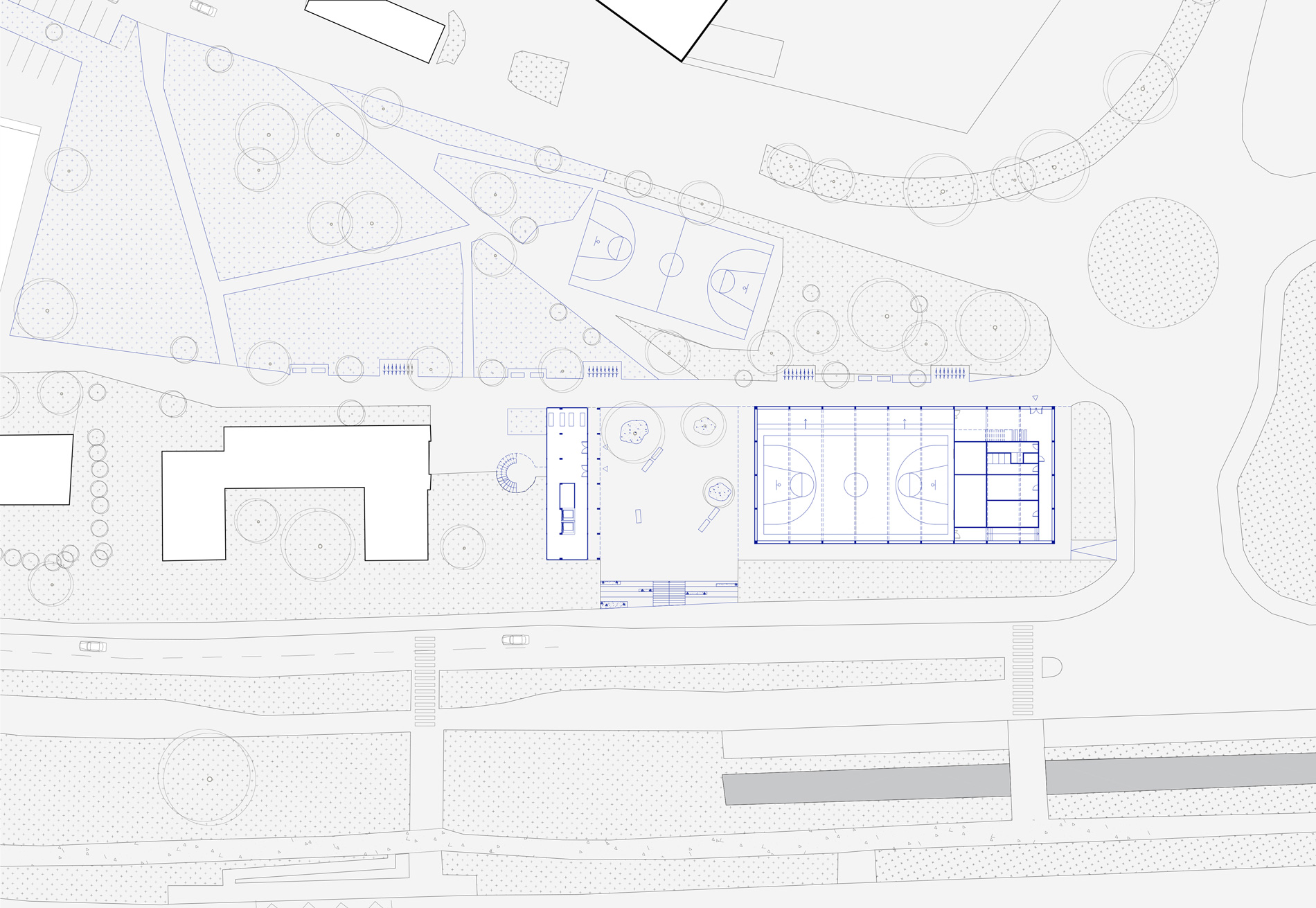 Plan RDC projet halle et gymanse