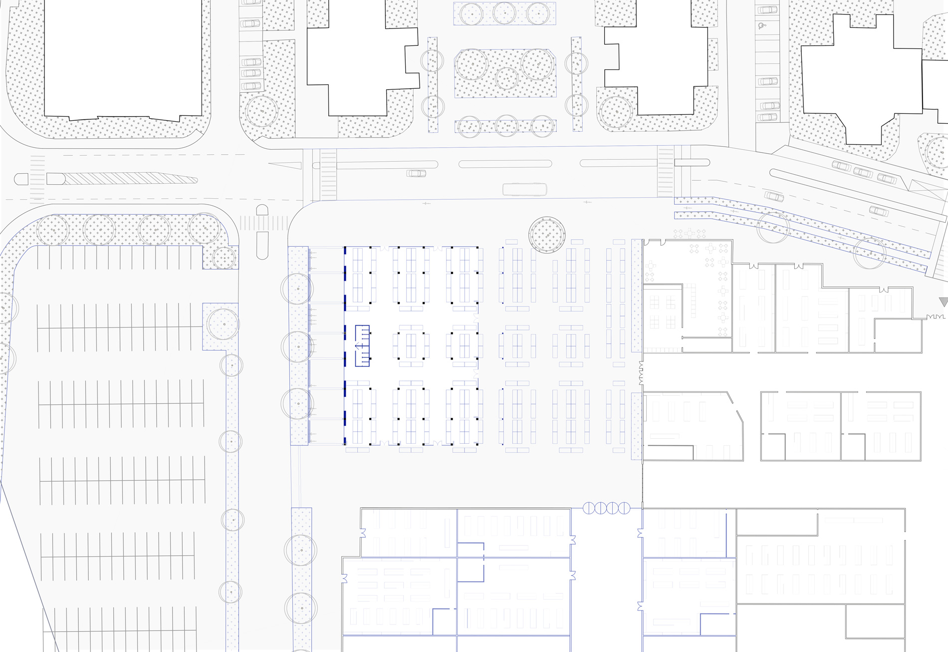 Plan RDC projet halle de marche