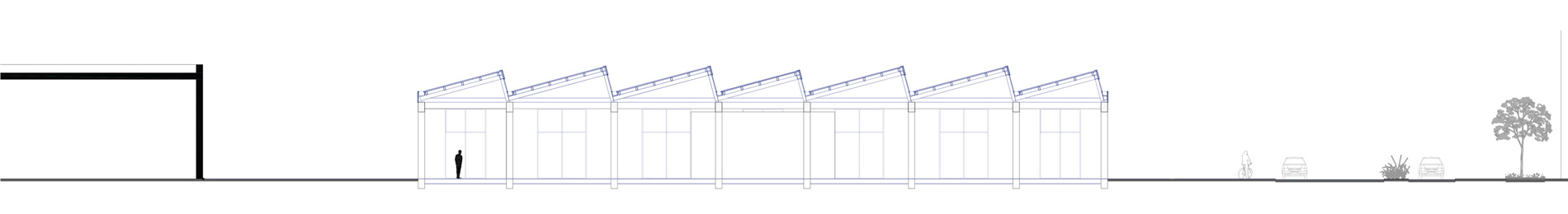 Coupe projet halle de marche