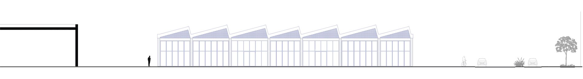 Elevation projet halle de marche