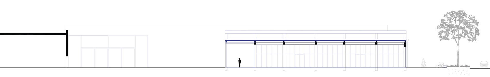 Coupe projet halle de marche