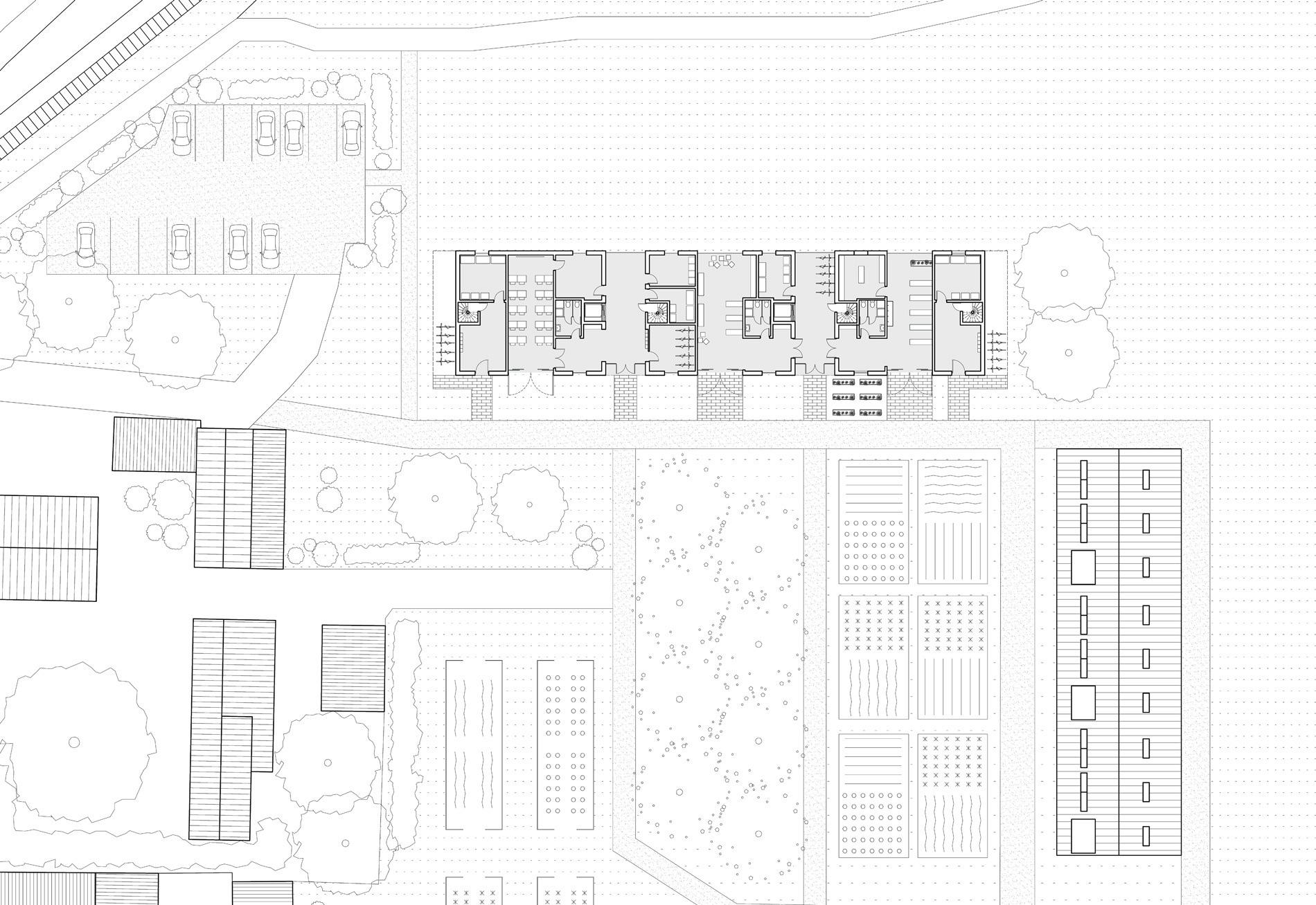 Plan masse projet logement