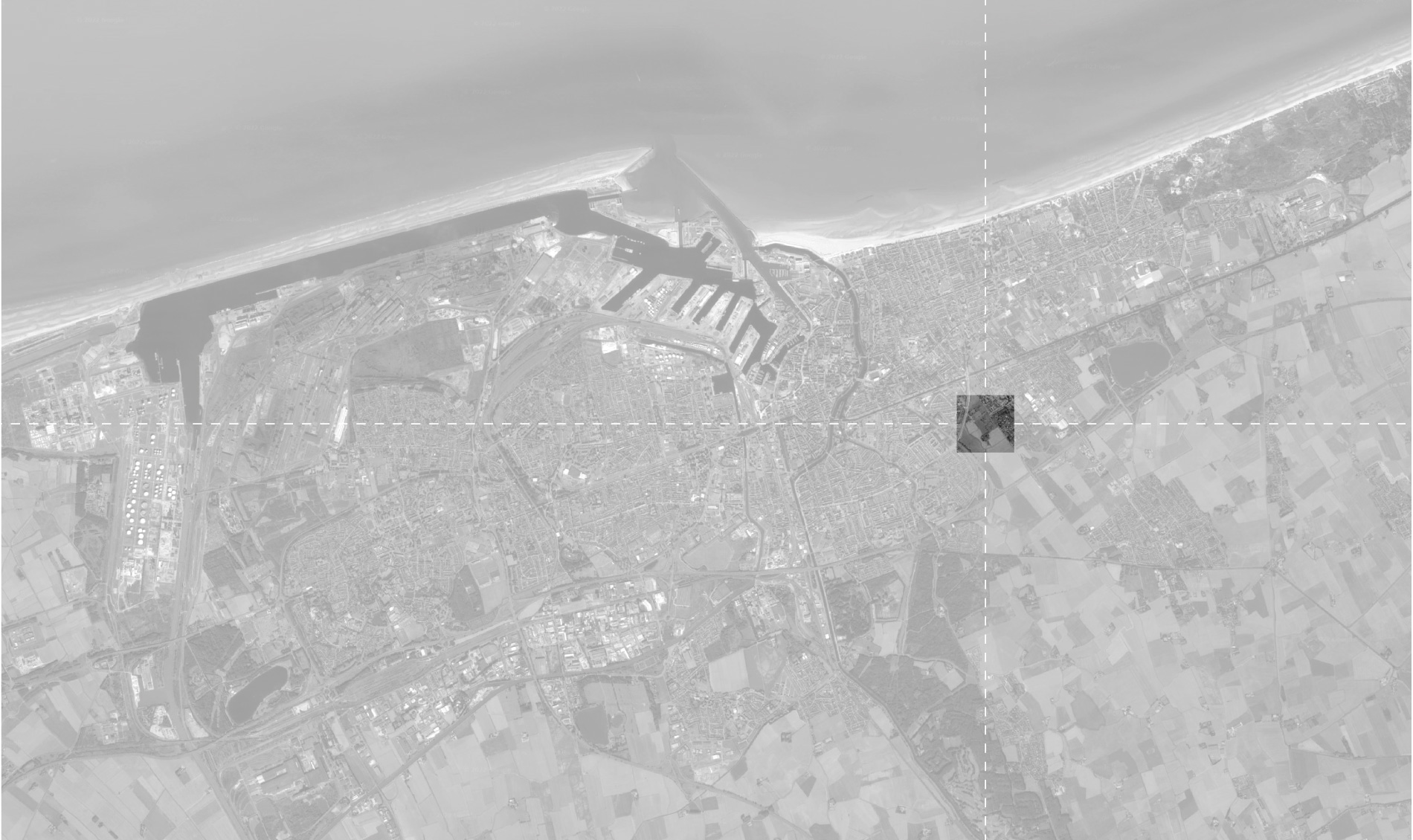 Carte de situation d'un projet de logement à Dunkerque entre Coudekerque-Branche et le quartier de Téteghem