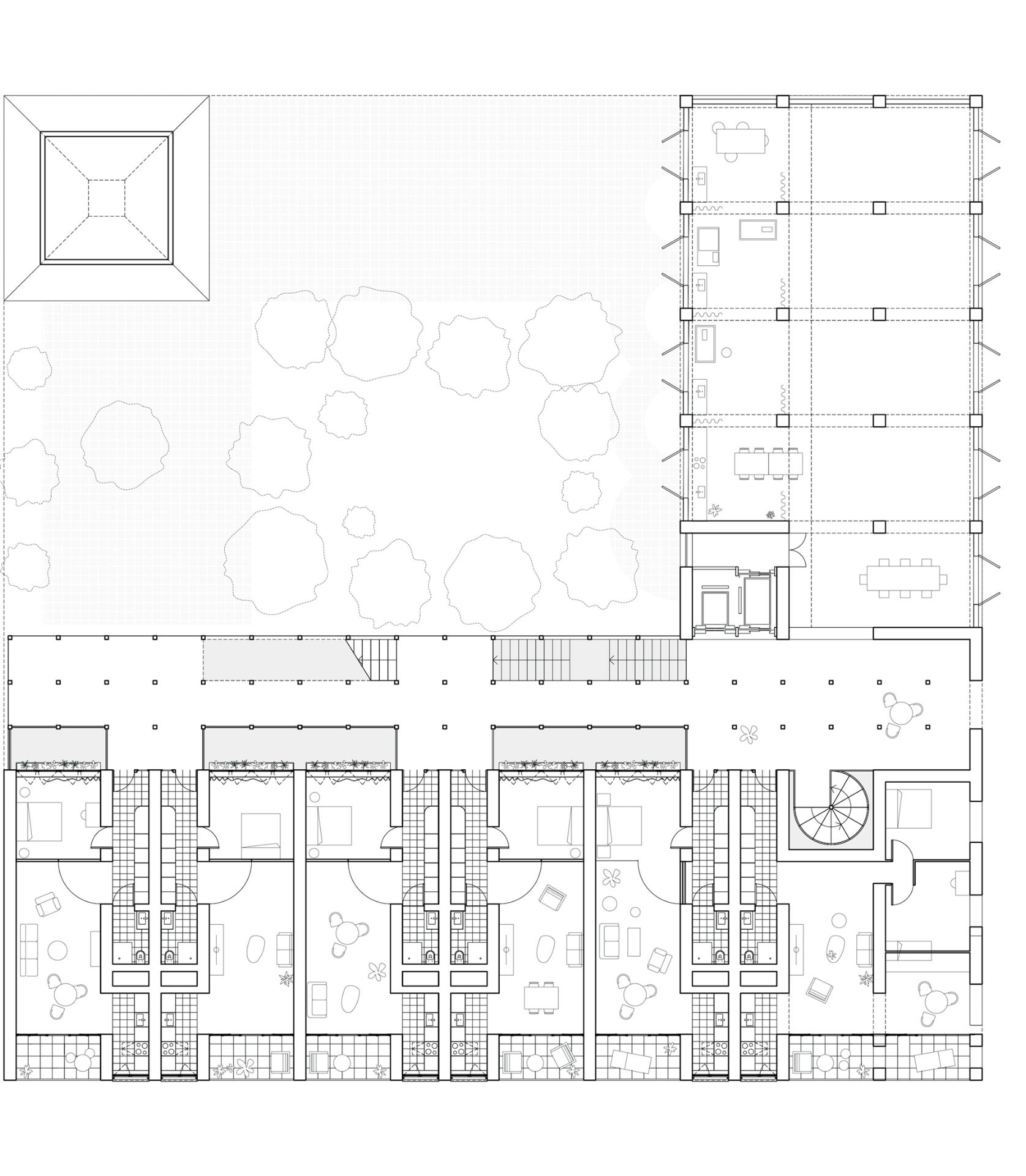 Plan étage courant du projet logement entre Coudekerque Branche et Téteghem