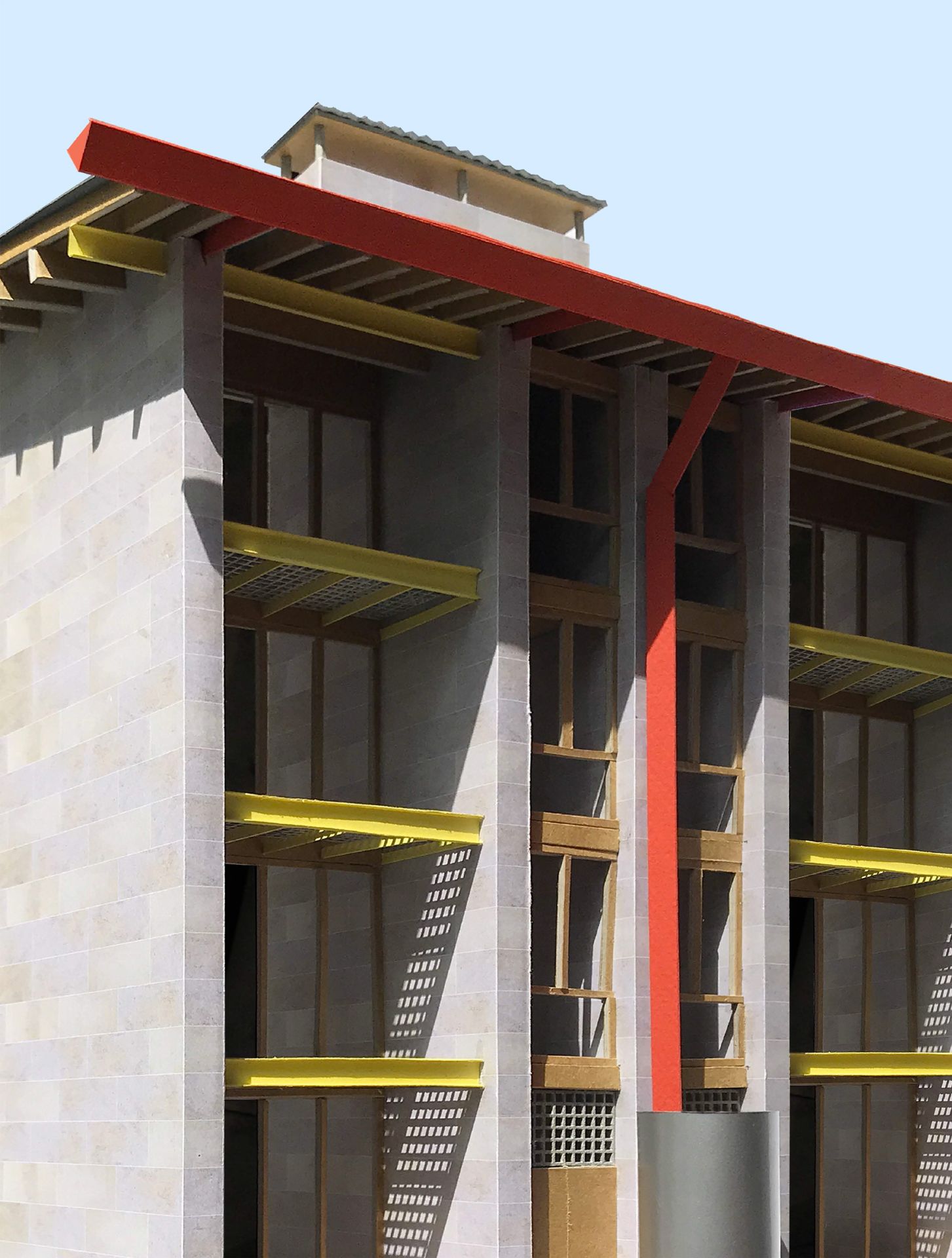 Maquette de la façade projet logement entre Coudekerque Branche et Téteghem