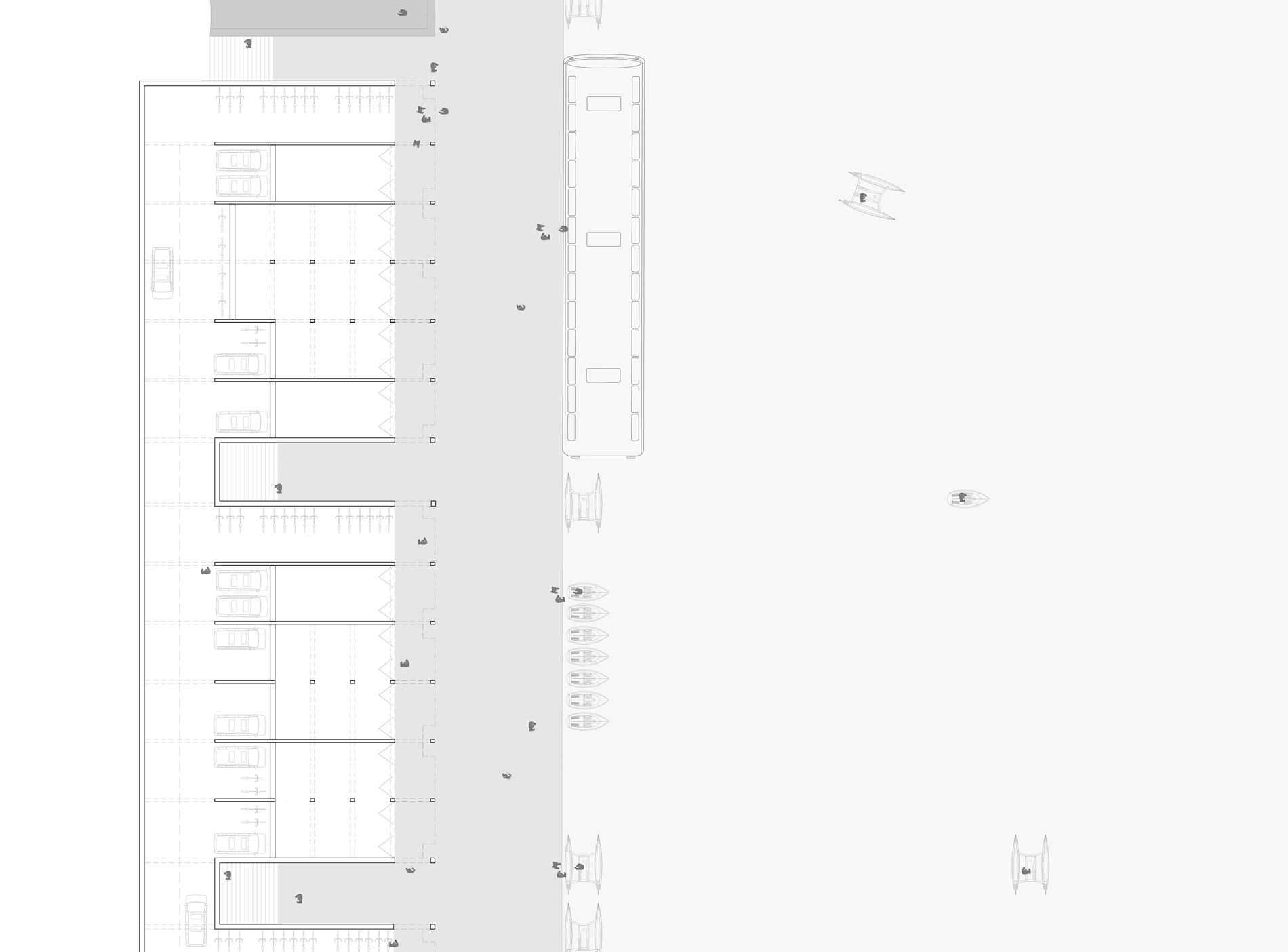 Plan de sol d'un projet de logements et parc Dunkerque