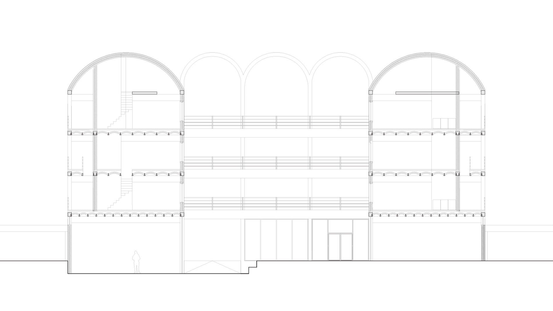 Coupe d'un projet de logements à Dunkerque