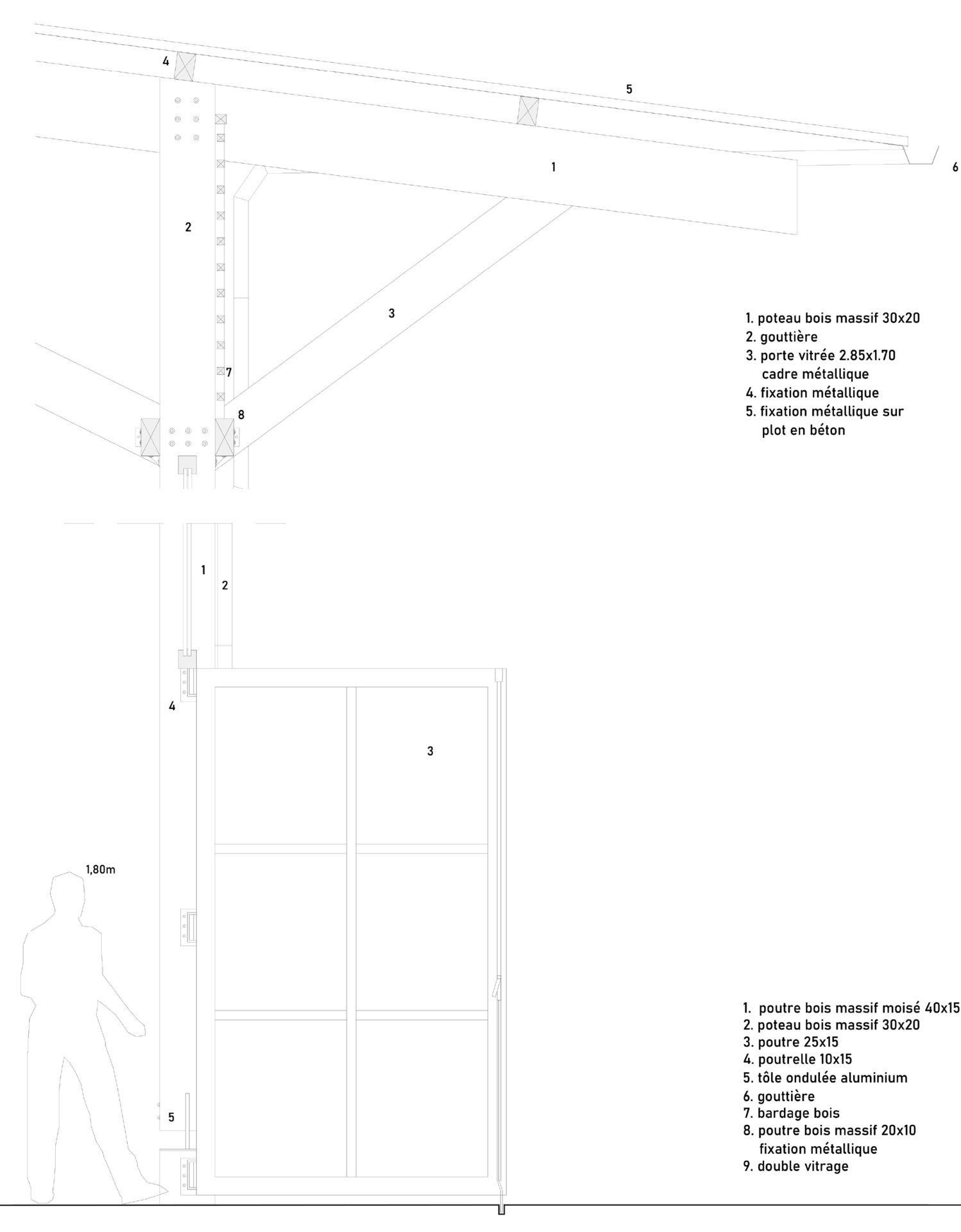 Detail technique d'un projet de halle de vente directe à Dunkerque