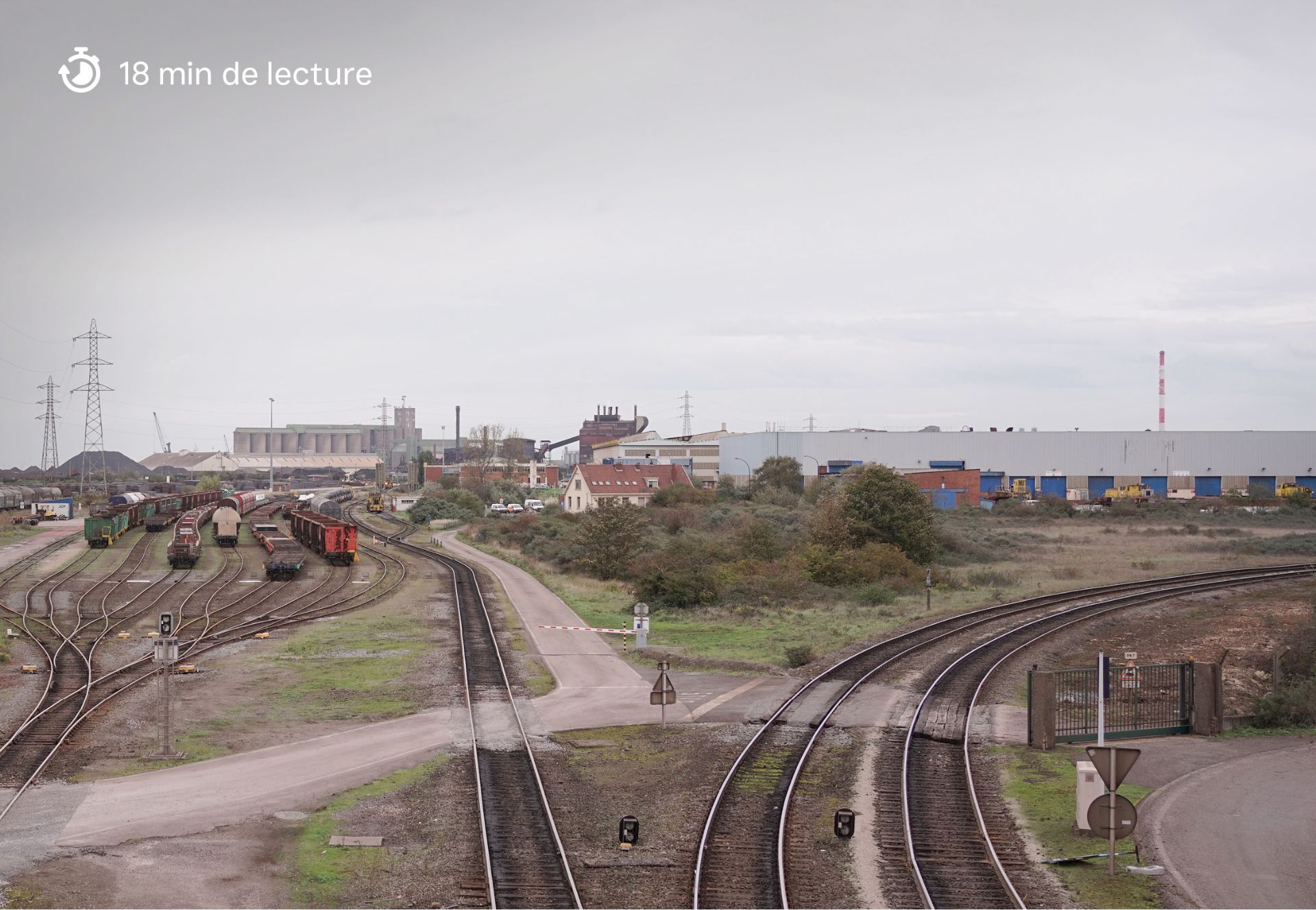 Carte des lignes et des points de la logistique à Dunkerque